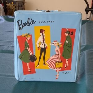 Barbie Doll Case with Blue and Red Design
